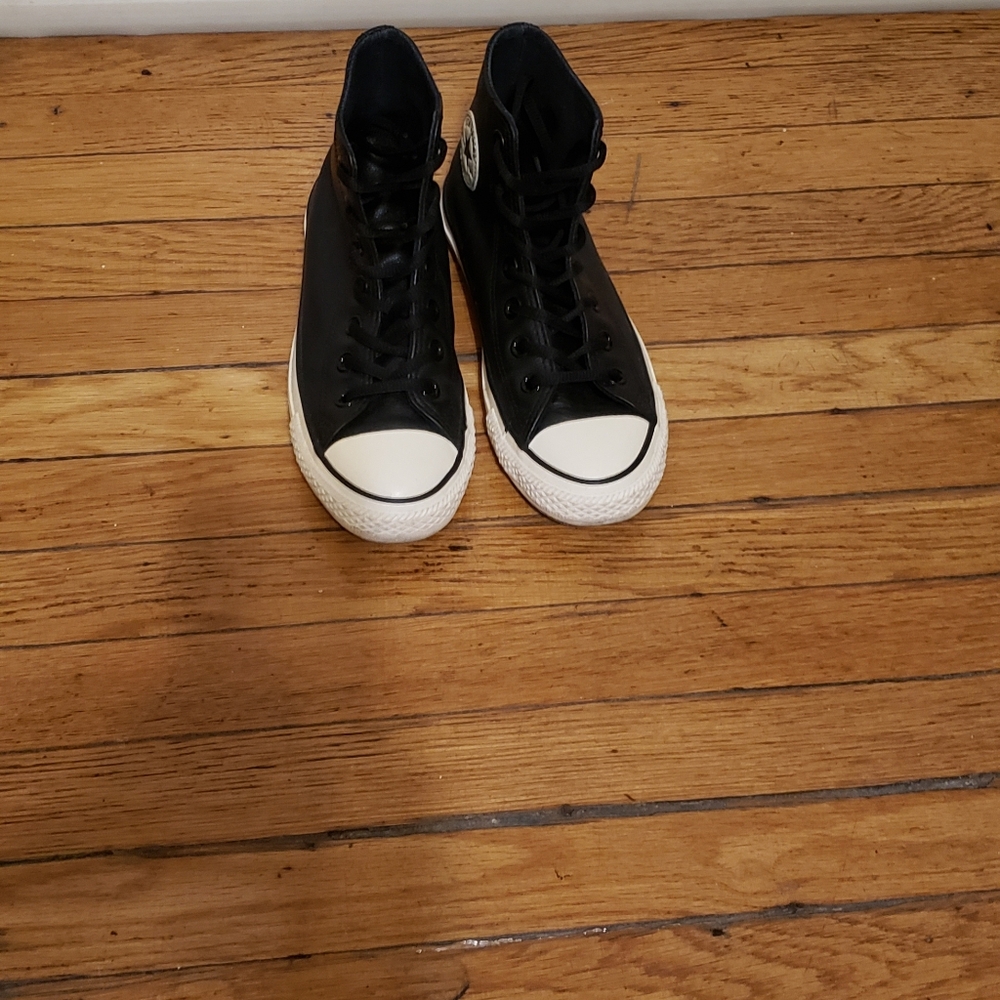Leather Converse High Top Sneakers